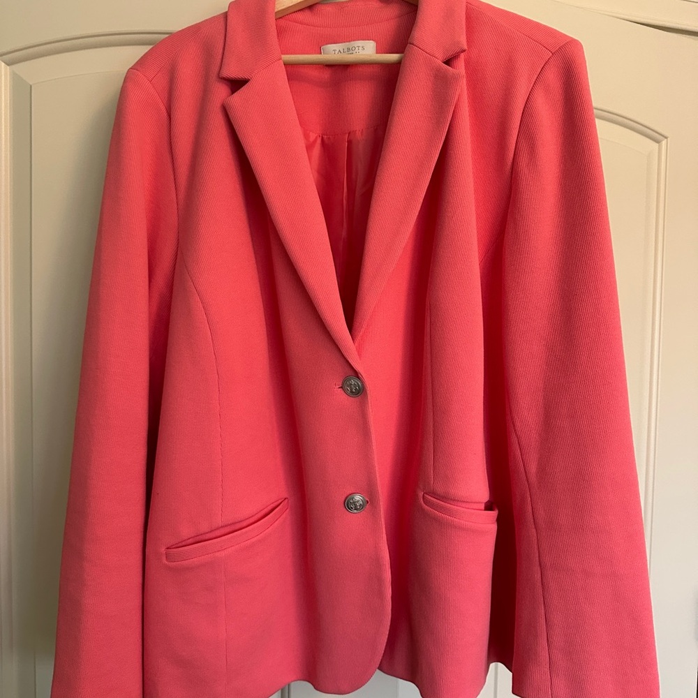 Classic Talbots Vibrant Coral Blazer
